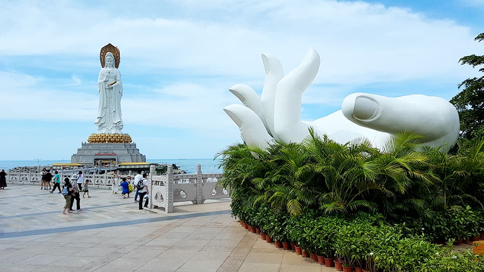 chiêm bái tượng Phật Bà Quan Âm Thượng Hải Nam Sơn